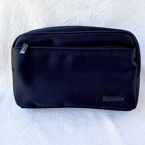 CHANEL Black Parfums / Toiletry Travel Bag Case Clutch - Picture 1 of 12